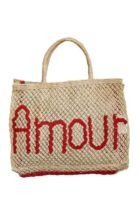 Small Jute Tote Ciao Amour