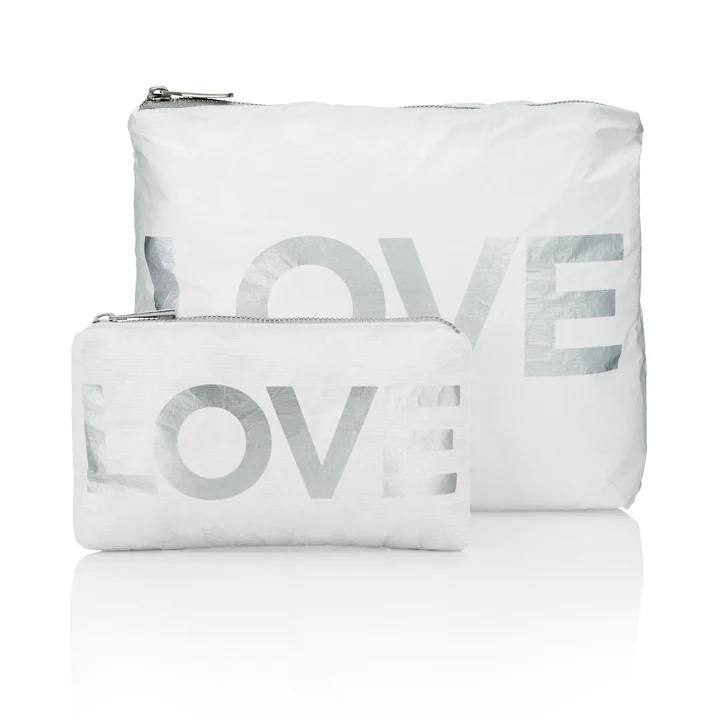 Set de dos - LOVE White / Silver