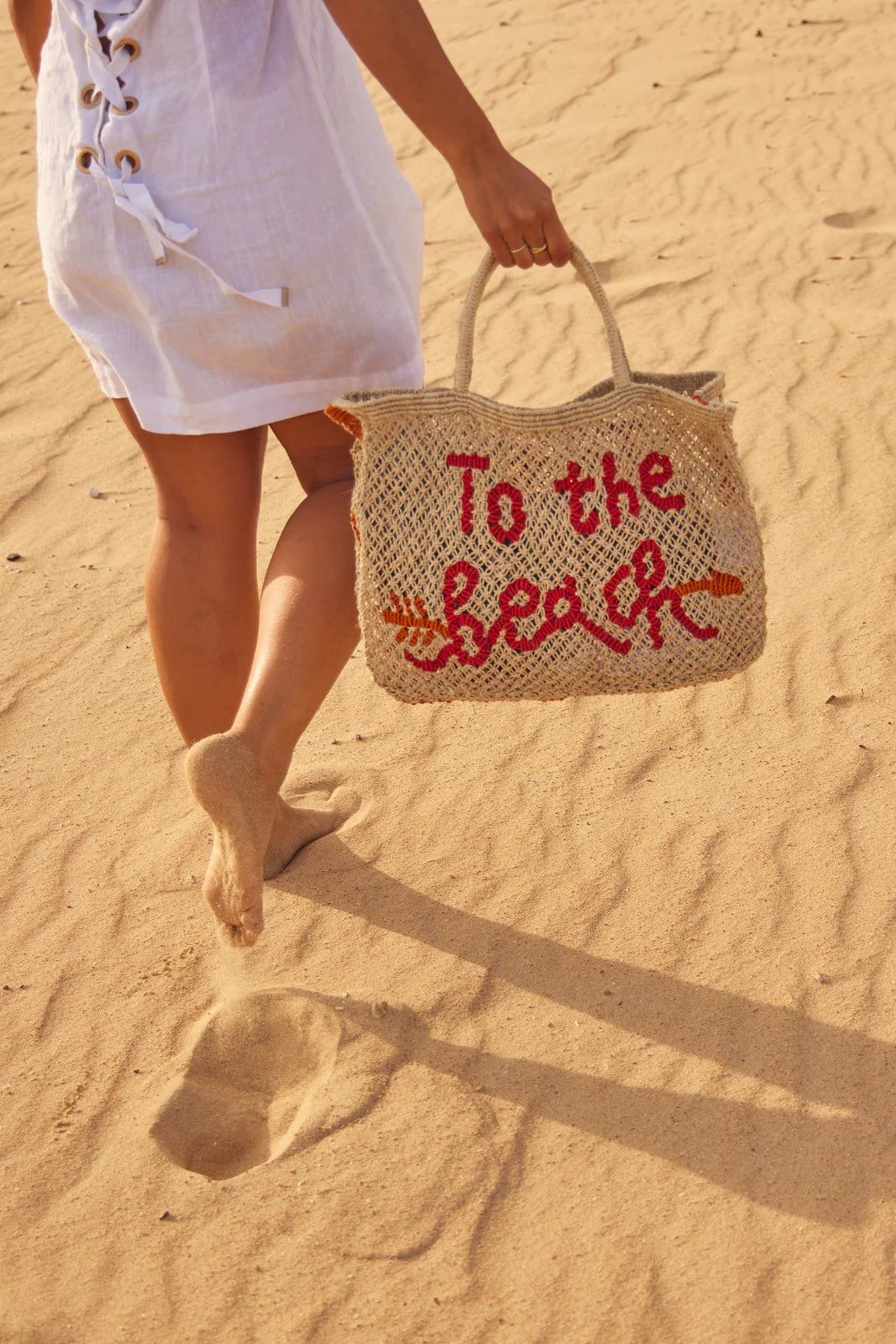 Jute Tote To The Beach