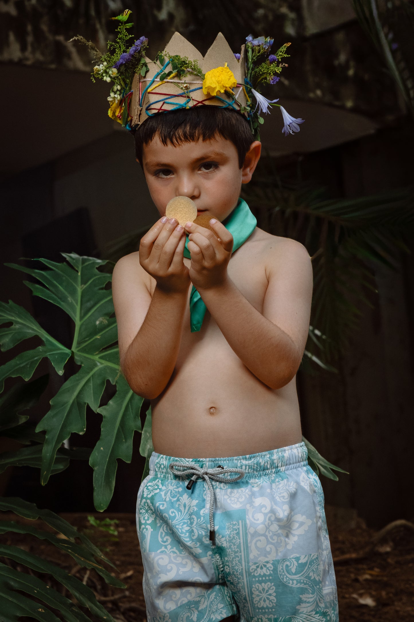 boys solid swim shorts