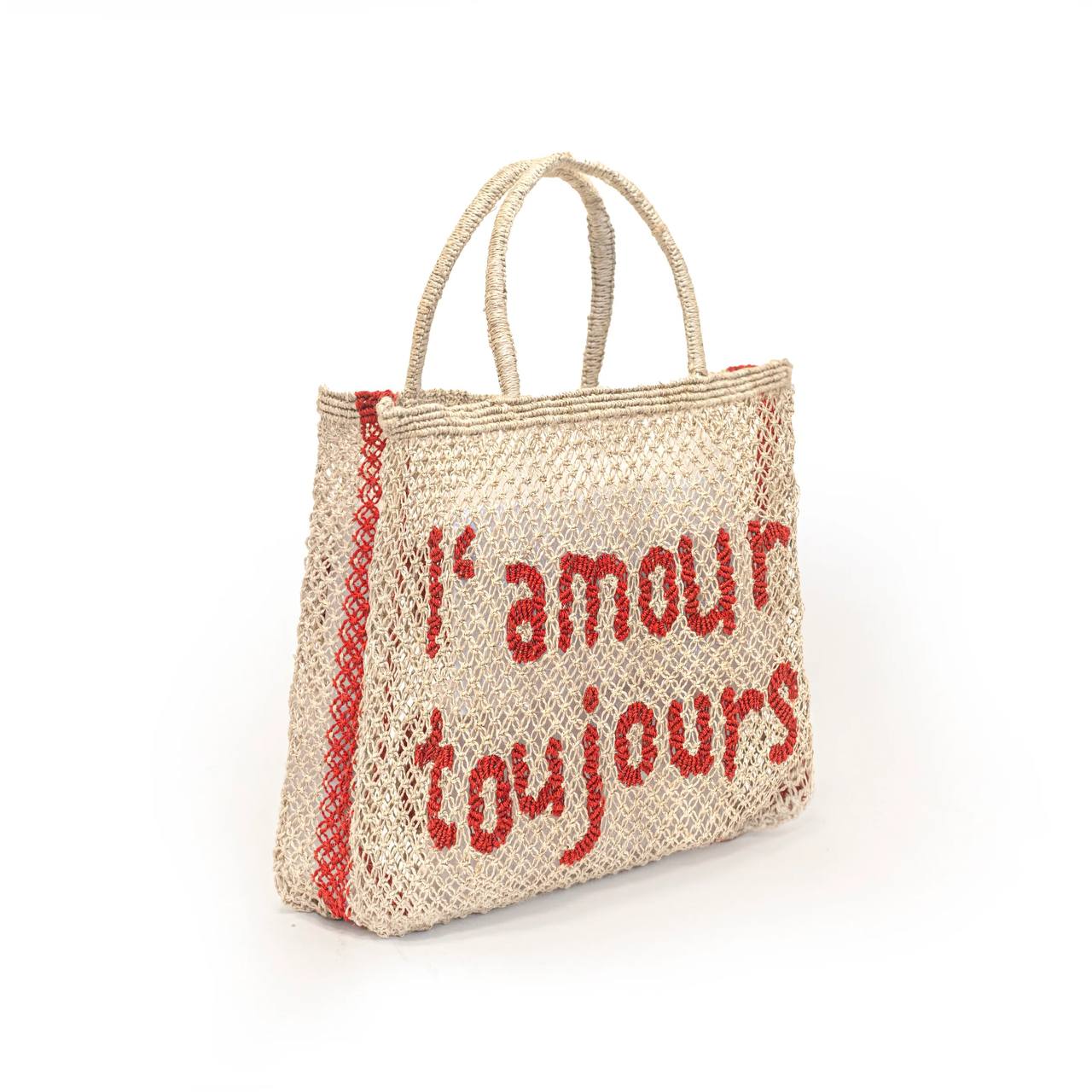 Small Jute Tote i'm Amour Tojours